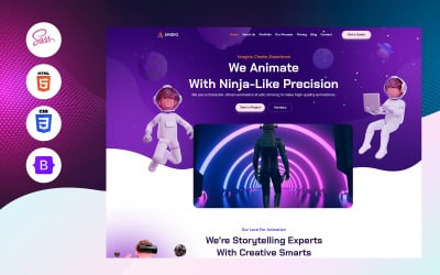 Шаблон Anidio - Шаблон студии аниме и мультфильмов