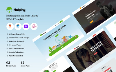 Шаблон Helping - многоцелевой благотворительный HTML-