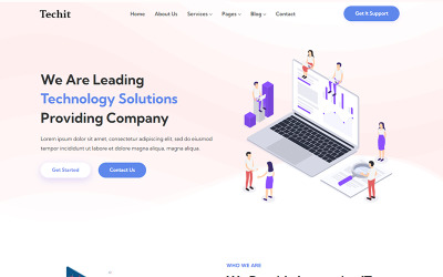 Шаблон Techit - шаблон  ИТ-решений и технологий