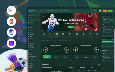 Шаблон Onlinebets - HTML-шаблон сайта спортивных онлайн-ставок