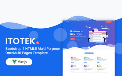 Шаблон итотек |  4 Vue Js Многоцелевой многостраничный
