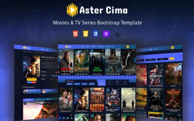 Шаблон Aster Cima — HTML-шаблон фильмов и сериалов