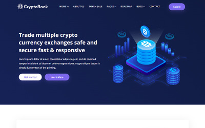 Шаблон CryptoRank - шаблон  для ICO, биткойнов и криптовалют