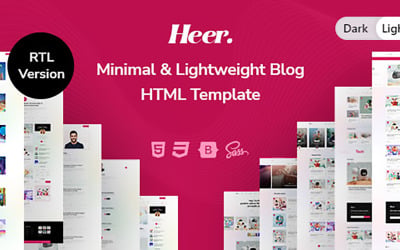 Шаблон Heer - Минималистичный и легкий HTML-шаблон блога