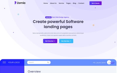 Шаблон Zomia ERP Software Шаблон 