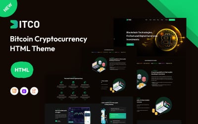 Шаблон Bitco — Шаблон  для криптовалюты Биткойн и ICO
