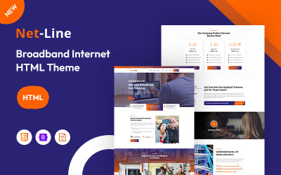 Шаблон Netline — адаптивный шаблон  для широкополосного доступа в Интернет