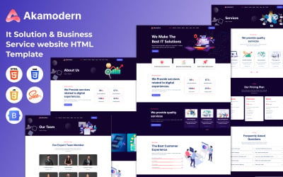 Шаблон Akamodern — ИТ-решение и многоцелевой -