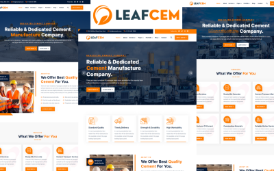 Шаблон Leafcem - Шаблон  для цементной компании