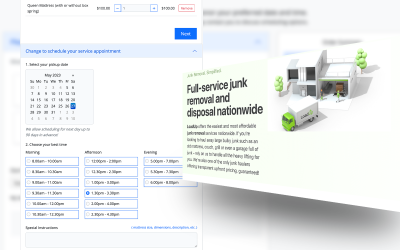 Шаблон Подтягивающий сервис | Удаление мусора |