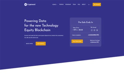 Шаблон Boston - Биткойн и криптовалюта ICO Целевая страница HTML-
