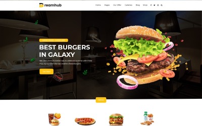 Шаблон Dreamhub — -шаблон ресторана быстрого питания
