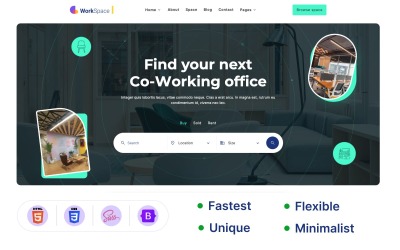 Шаблон Workspace — HTML-шаблон пространства для совместной работы
