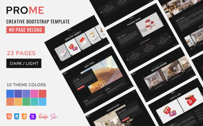 Шаблон Prome — креативный шаблон  + без перезагрузки страницы