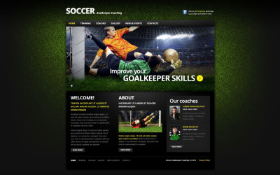 Шаблон Шаблон адаптивного  Soccer  