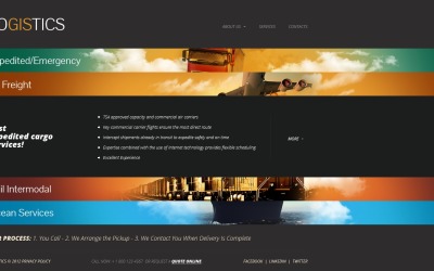 Шаблон Шаблон сайта транспорта 