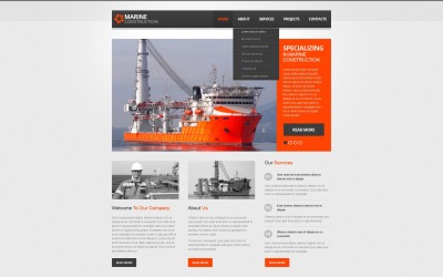 Шаблон Промышленный адаптивный шаблон веб-  