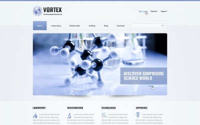 Шаблон  шаблон сайта Science Lab  