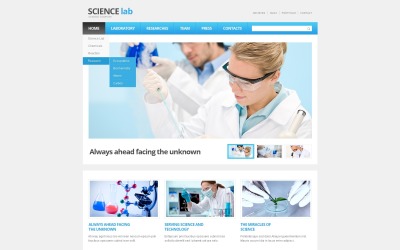 Шаблон  шаблон сайта Science Lab  