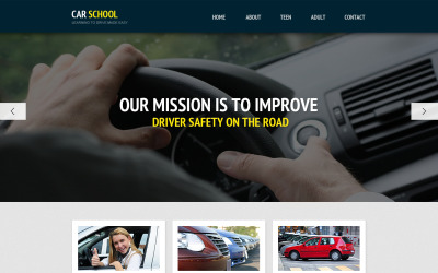 Шаблон  шаблон сайта Traffic School  