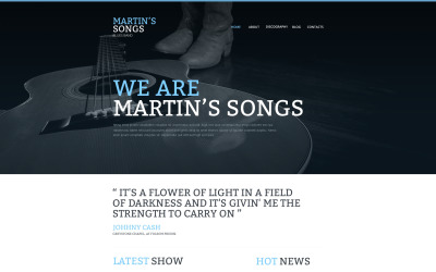 Шаблон  шаблон сайта музыкальной группы  