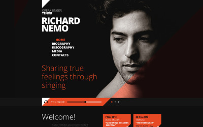 Шаблон  шаблон сайта Singer  