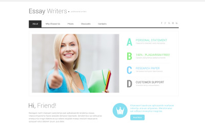 Шаблон Отзывчивый шаблон  с обзорами книг  