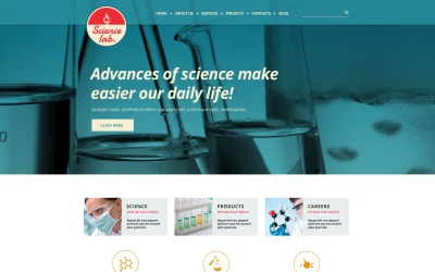 Шаблон  шаблон сайта Science Lab  