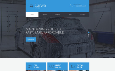 Шаблон  шаблон сайта для автомойки  