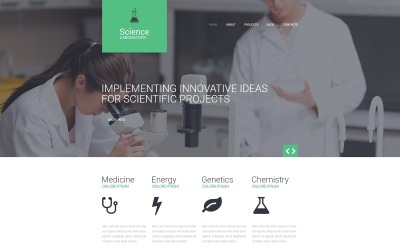 Шаблон  шаблон сайта Science Lab  