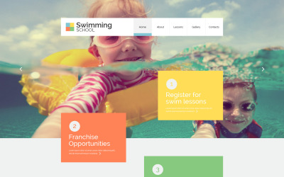 Шаблон Шаблон сайта детской школы плавания  