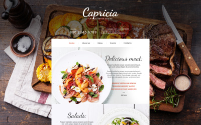 Шаблон Шаблон сайта кафе и ресторана  