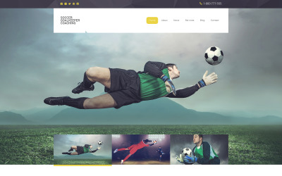 Шаблон Шаблон адаптивного  Soccer  