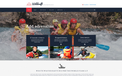 Шаблон  шаблон сайта для рафтинга  