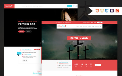 Шаблон Holy Cross -  HTML-шаблон  благотворительности и церкви  