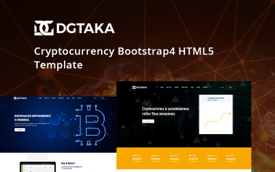 Шаблон Dgtaka - шаблон сайта CryptoCurrency  