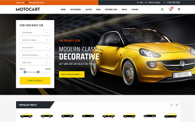 Шаблон Motocart - шаблон сайта автосалона  