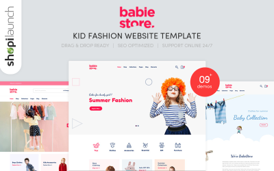 Шаблон Магазин Babie - шаблон сайта детской моды 