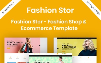 Шаблон Fashion Stor - шаблон сайта модного магазина и электронной коммерции  