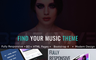 Шаблон BeatsWave - HTML-шаблон  Creative Music  
